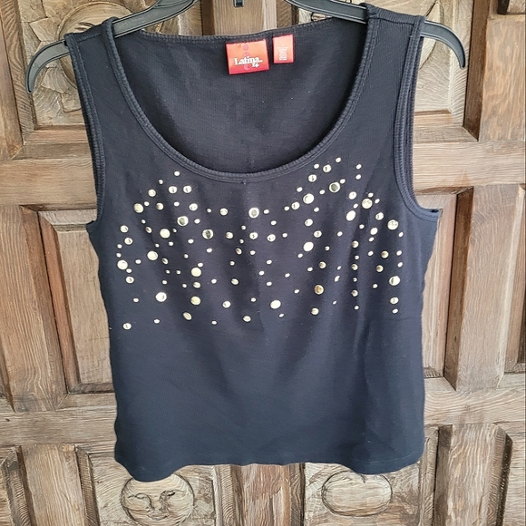Latina Life Embellished Rib Knit Tank. Large - Picture 4 of 10